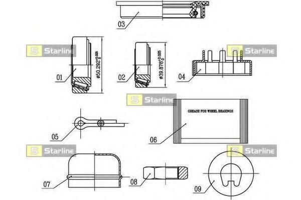 Set rulment roata