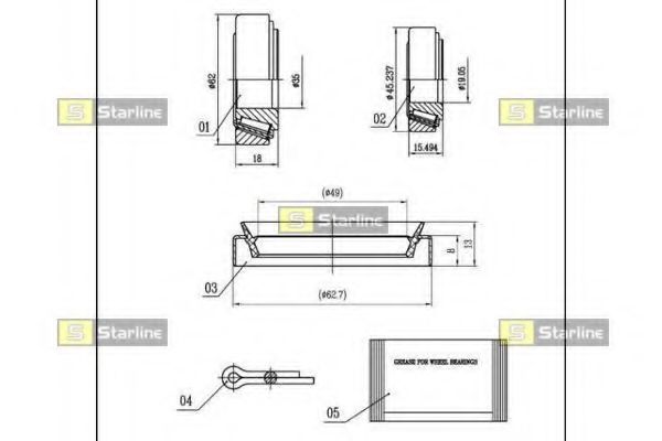 Set rulment roata