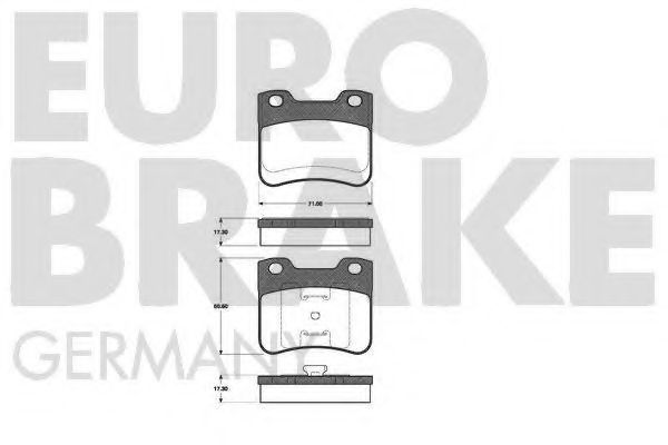 set placute frana,frana disc