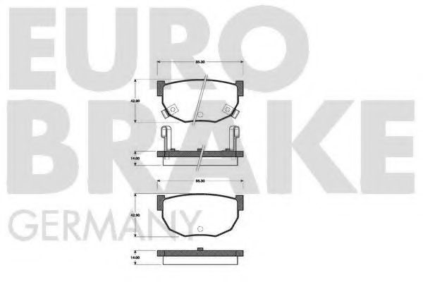 set placute frana,frana disc