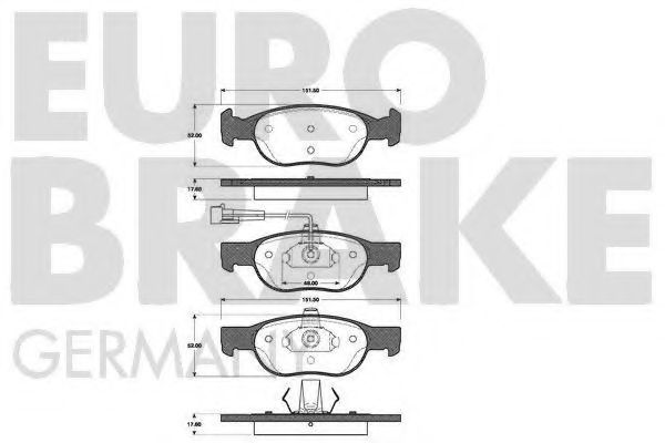 set placute frana,frana disc