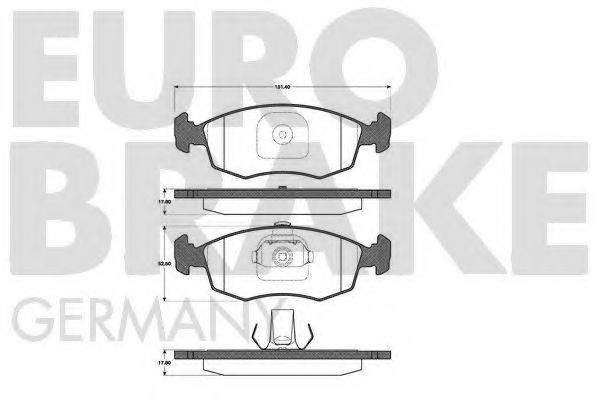 set placute frana,frana disc