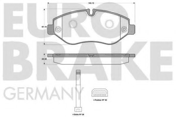 set placute frana,frana disc