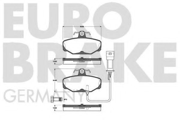 set placute frana,frana disc