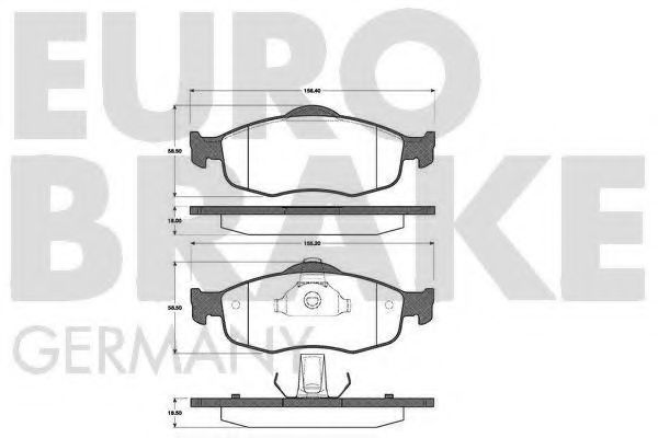 set placute frana,frana disc