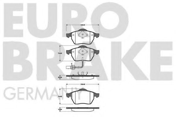 set placute frana,frana disc