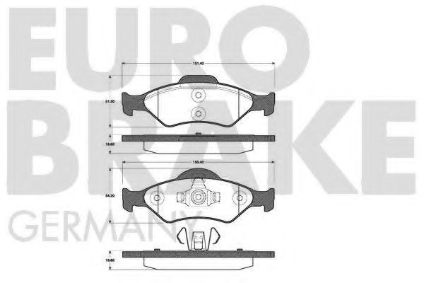 set placute frana,frana disc