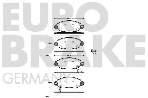 set placute frana,frana disc