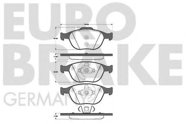 set placute frana,frana disc