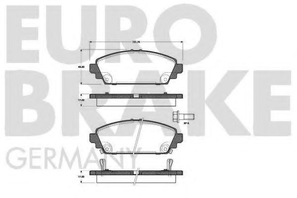 set placute frana,frana disc