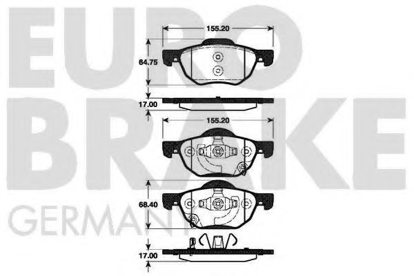 set placute frana,frana disc