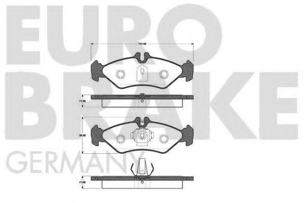 set placute frana,frana disc