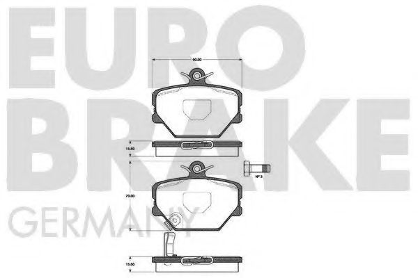 set placute frana,frana disc