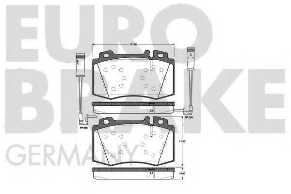 set placute frana,frana disc