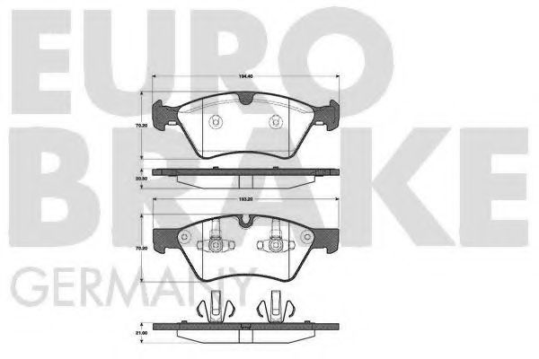 set placute frana,frana disc