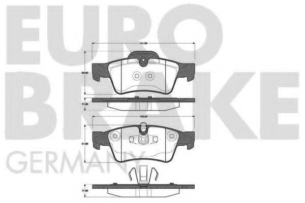 set placute frana,frana disc