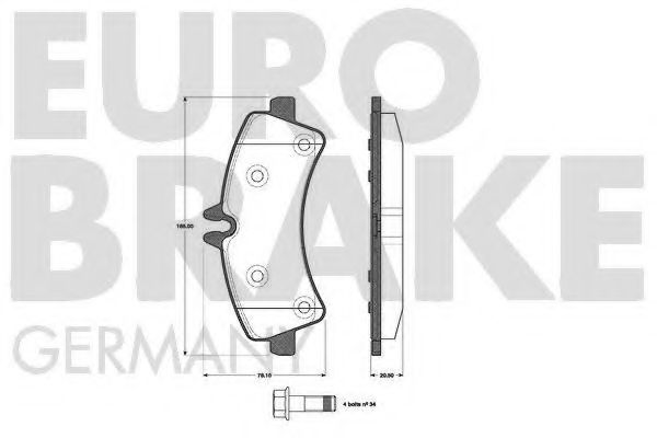 set placute frana,frana disc