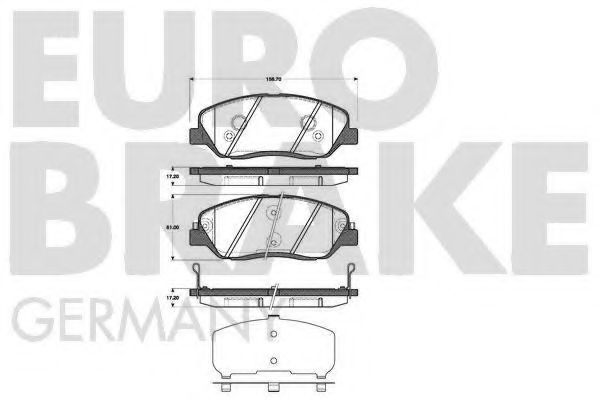 set placute frana,frana disc