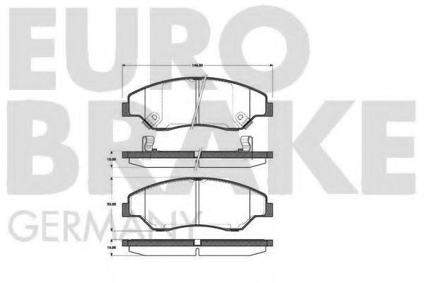 set placute frana,frana disc