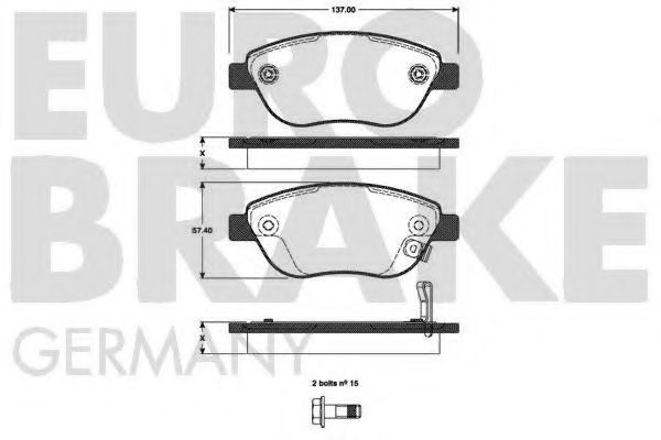 set placute frana,frana disc