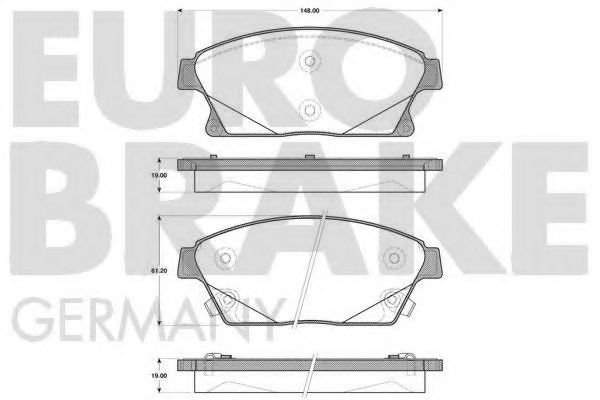 set placute frana,frana disc