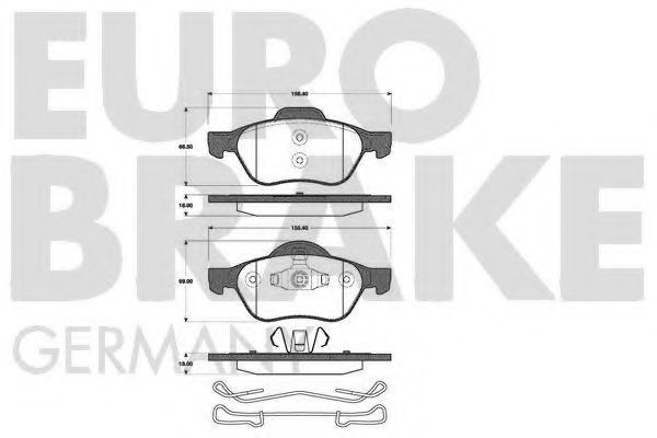 set placute frana,frana disc