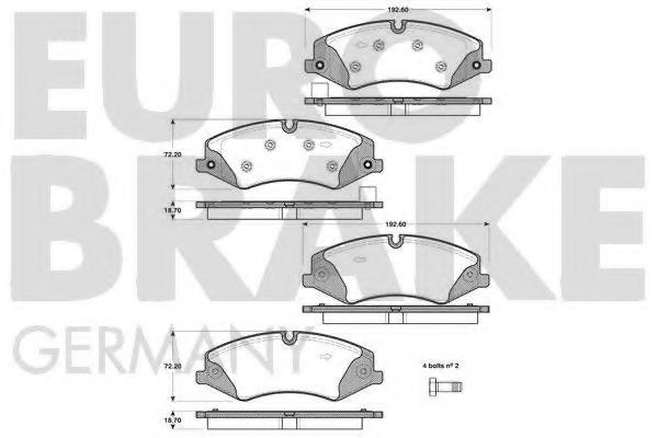 set placute frana,frana disc