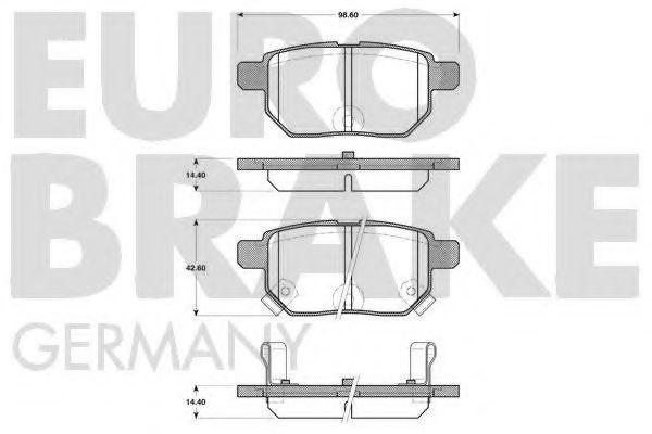 set placute frana,frana disc