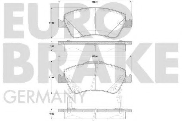 set placute frana,frana disc