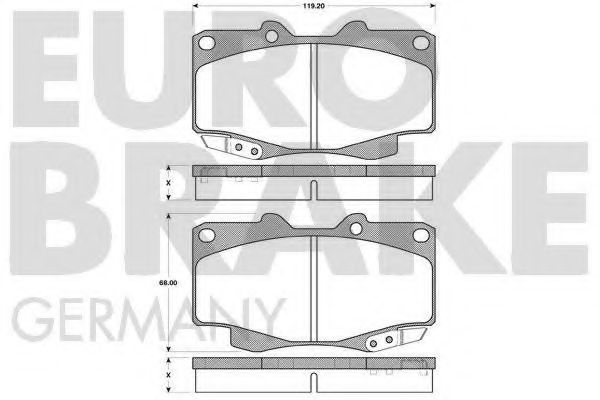 set placute frana,frana disc