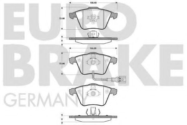 set placute frana,frana disc