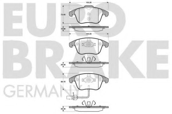 set placute frana,frana disc