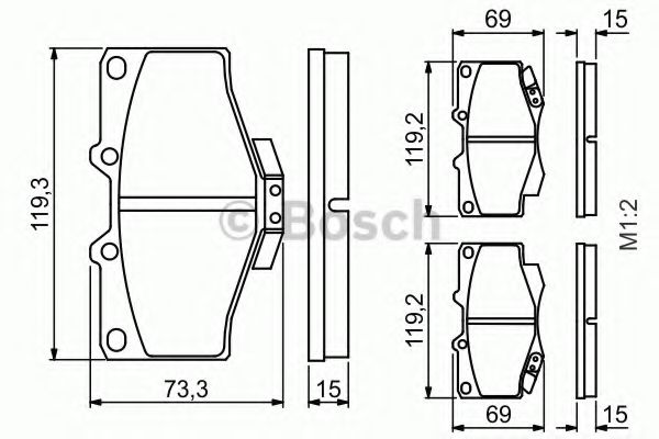 set placute frana,frana disc