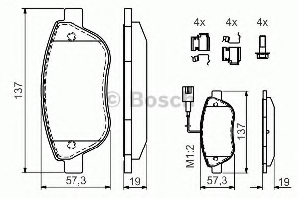 set placute frana,frana disc