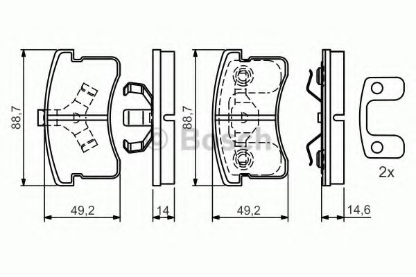 set placute frana,frana disc