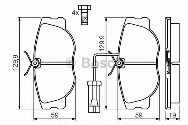 set placute frana,frana disc