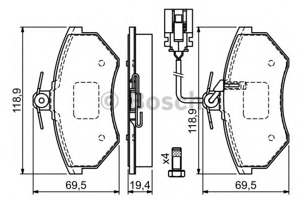 set placute frana,frana disc