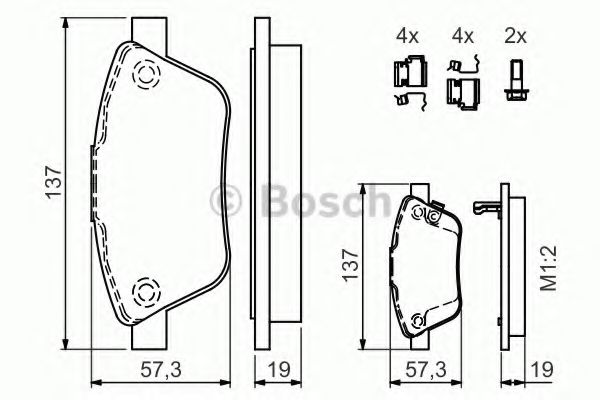 set placute frana,frana disc