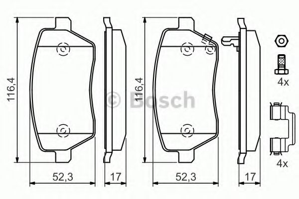 set placute frana,frana disc