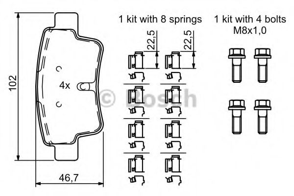 set placute frana,frana disc