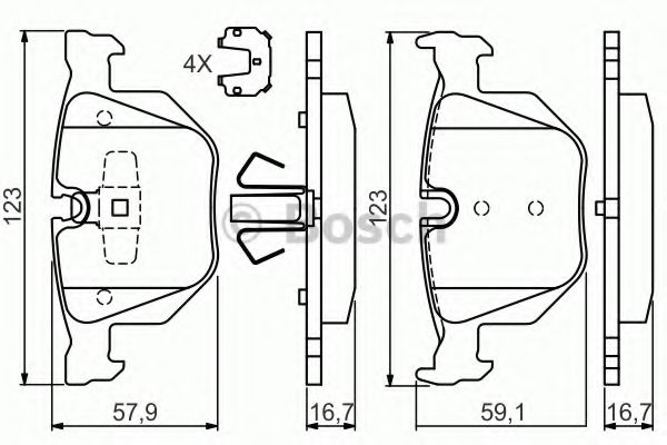 set placute frana,frana disc