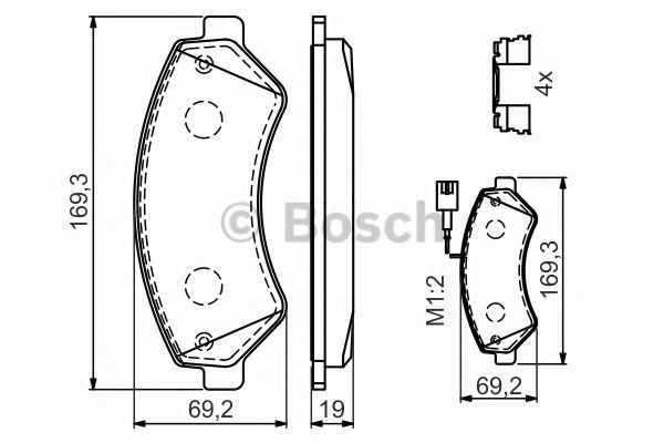 set placute frana,frana disc