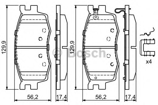 set placute frana,frana disc