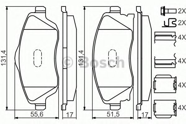 set placute frana,frana disc