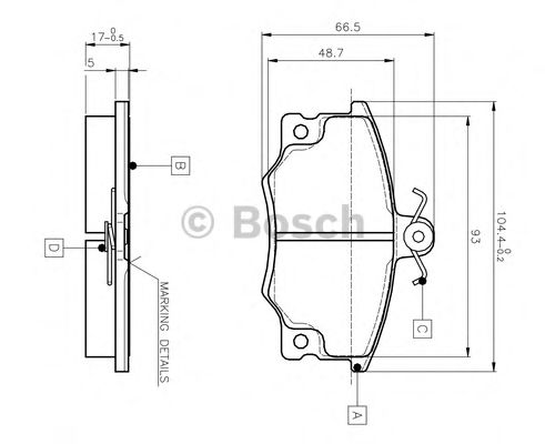 set placute frana,frana disc