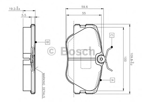 set placute frana,frana disc