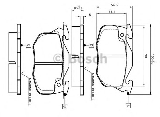 set placute frana,frana disc