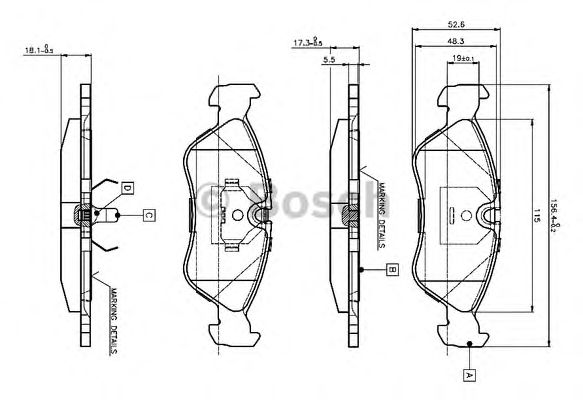 set placute frana,frana disc