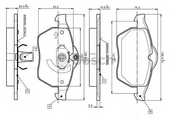 set placute frana,frana disc