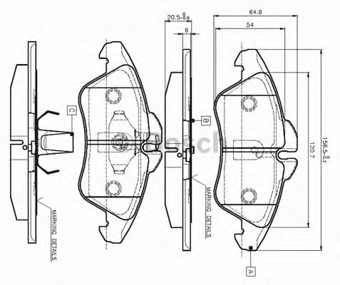 set placute frana,frana disc